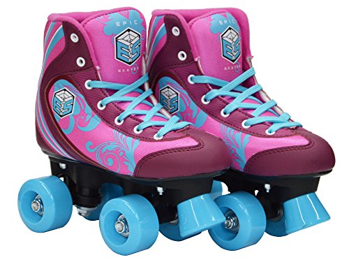 Epic Skates Can05 Kids Cotton Candy Quad Roller Skates, Purple, Youth 5, CottCan05