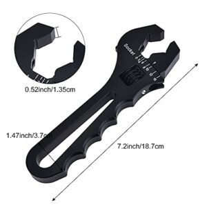 EVIL ENERGY AN Fitting Hose Wrench Adjustable 3AN-16AN Aluminum Black