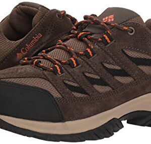 Columbia Mens Crestwood Hiking Shoe Breathable, High-Traction Grip, Camo Brown, Heatwave, 12 US