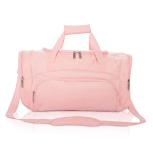 DALIX Signature Travel or Gym Duffle Bag in Pink Large