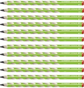 stabilo handwriting pencil easygraph - right-handed - green - pack of 12 - hb