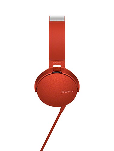 Sony XB550AP Extra Bass On-Ear Headset/Headphones with mic for phone call, Red