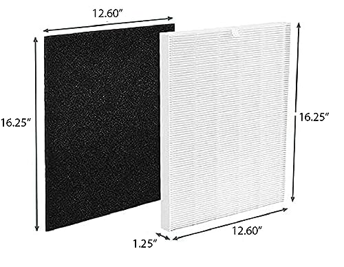 Nispira True HEPA Filter Carbon Compatible with Winix & Electrolux Air Purifier. AM90, C535, 5300-2, WAC5300, WAC5500, WAC6300, 5000, 5000b, 5300, P300, EL490A, EL491A. Compared 115115 EL017. 2 Set