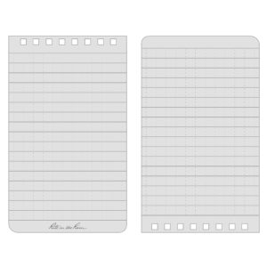 Rite in the Rain Weatherproof Top-Spiral Notebook, 3" x 5", Black Cover, Universal Pattern, 3 Pack (No. 735-3)