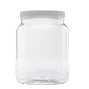 CLEARVIEW CONTAINERS | Airtight Pantry Containers for Arts & Crafts, Peanut Butter, Honey, Jams Flour, Sugar, DIY Slime, Coffee (64 Ounce Jar, 1 Pack)