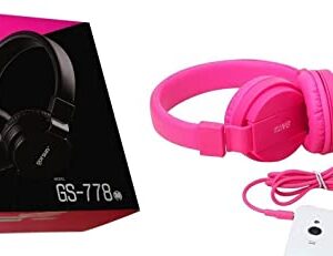 ONTA Kids Headphones for Boys Girls - Child Student Headset Wired Plug Toddler Earphones School Teen on Ear for Ipad | Computer | Smart Phone | Amazon Fire Tablet | Laptop | Plane Travel | Game, Pink