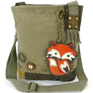 Chala Handbag Canvas Crossbody Messenger Bags - FOX (Olive)