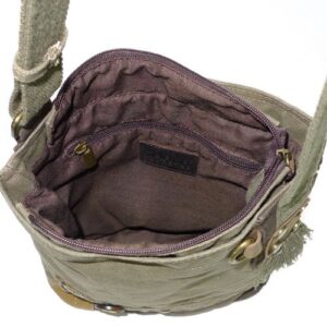 Chala Handbag Canvas Crossbody Messenger Bags - FOX (Olive)