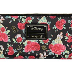 Loungefly Disney Beauty And The Beast Flowers And Friends Zip Around Wallet