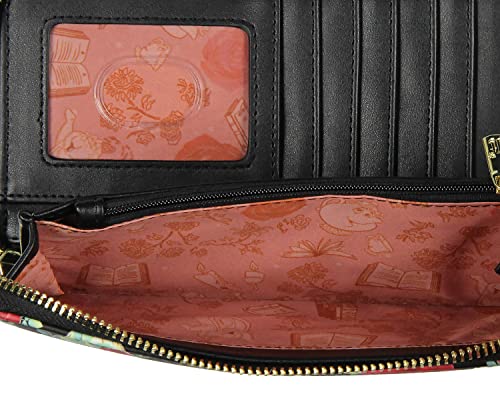 Loungefly Disney Beauty And The Beast Flowers And Friends Zip Around Wallet