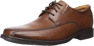 clarks mens tilden walk oxford, dark tan leather, 11.5 wide us