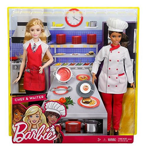 Barbie Chef & Waiter Dolls