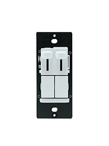 Legrand - Pass & Seymour Dimmer Light Switch with Fan Speed Control Switch, White Single Pole Dimmer Switch, LSCLDC163PWCCV4, 1 Count