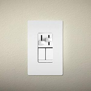 Legrand - Pass & Seymour Dimmer Light Switch with Fan Speed Control Switch, White Single Pole Dimmer Switch, LSCLDC163PWCCV4, 1 Count