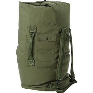 new usa made army military duffle bag sea bag od green top load shoulder straps