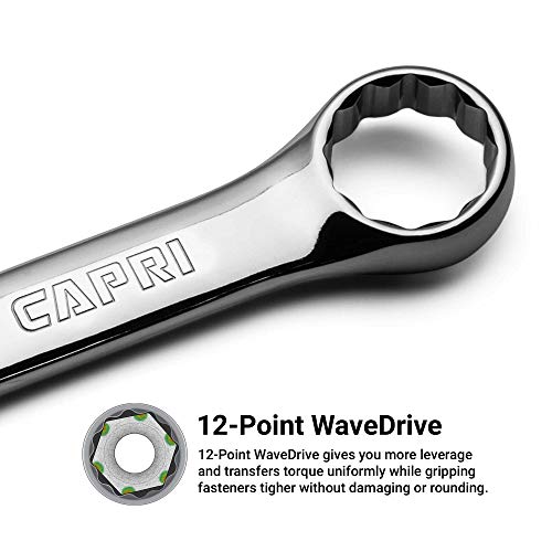 Capri Tools 19 mm Combination Wrench, 12 Point, Metric, Chrome (1-1319)