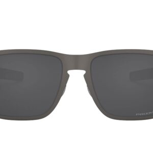 Oakley Men's OO4123 Holbrook Metal Square Sunglasses, Matte Gunmetal/Prizm Black Polarized, 55 mm