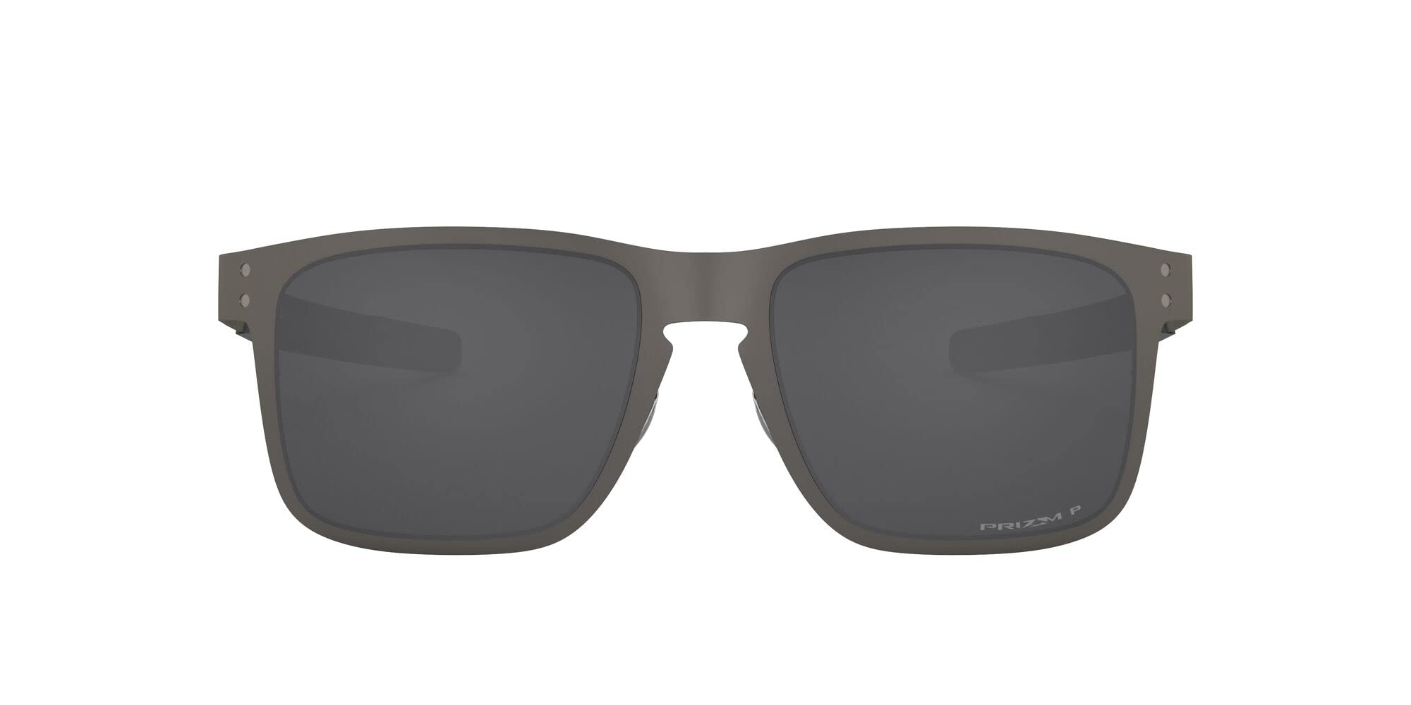 Oakley Men's OO4123 Holbrook Metal Square Sunglasses, Matte Gunmetal/Prizm Black Polarized, 55 mm