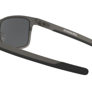 Oakley Men's OO4123 Holbrook Metal Square Sunglasses, Matte Gunmetal/Prizm Black Polarized, 55 mm