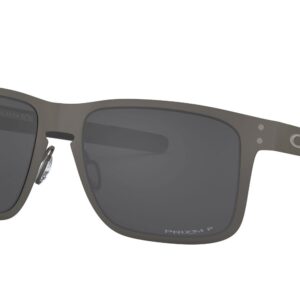 Oakley Men's OO4123 Holbrook Metal Square Sunglasses, Matte Gunmetal/Prizm Black Polarized, 55 mm