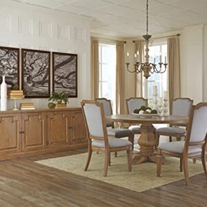 Donny Osmond Home Coaster Furniture Florence Round Pedestal Dining Table Rustic 180200