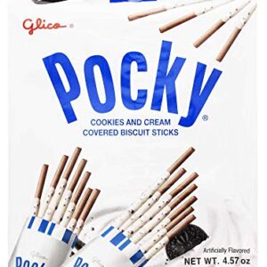 Glico Cookie And Cream Covered Cocoa Biscuit Sticks, 4.57 Ounce