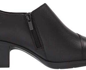 Clarks Women's Emslie Warren Slip-on Loafer,Black Leather,6.5 M US