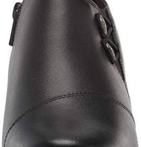 Clarks Women's Emslie Warren Slip-on Loafer,Black Leather,6.5 M US