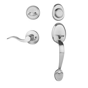 dynasty hardware col-her-405-15r colorado front door dummy handleset, satin nickel, with heritage lever, right hand