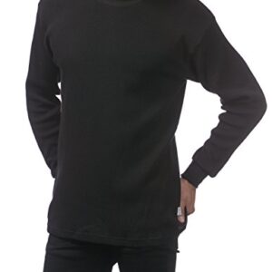 Pro Club Men's Heavyweight Cotton Long Sleeve Thermal Top, X-Large, Black