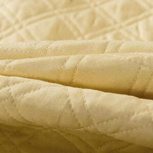 Tache Quilted Yellow Scalloped Buttercup Puffs Matelasse Bedspread Coverlet Set, California King