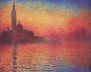 (22x28) claude monet san giorgio maggiore by twilight dusk in venice, c.1908 art print poster by artworkforless.com