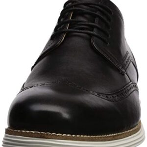 Cole Haan Men's Original Grand Shortwing Oxford Shoe, Black Leather/White, 12 Medium US