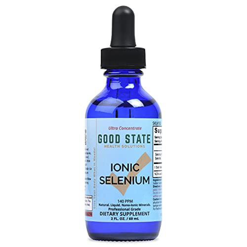 (Glass Bottle) Good State Liquid Ionic Selenium Ultra Concentrate (10 Drops Equals 70 mcg - 100 Servings per Bottle)