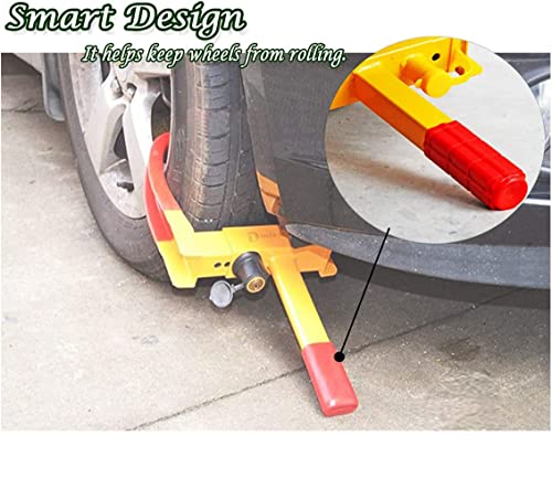 Zento Deals Security Tire Clamp - Heavy Duty Anti- Theft Vehicle Wheel Lock for Car Trailer