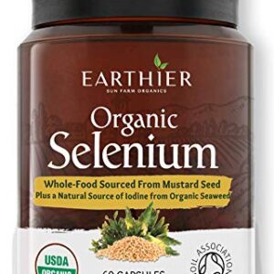 Organic Selenium 200 mcg with Iodine and Silica All from Certified Organic Whole Foods - Two Month Supply