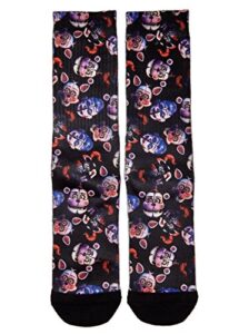 bioworld five nights at freddy's sister location sublimated crew socks
