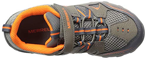 Merrell Trail Chaser Hiking Sneaker, Gunsmoke/Orange, 13 US Unisex Little Kid