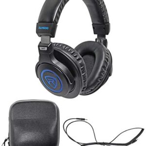 Rockville DJ Headphones w/Detachable Coil Cable, Case+Extra Ear Pad (DJ1500)