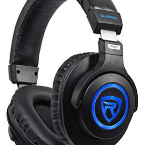 Rockville DJ Headphones w/Detachable Coil Cable, Case+Extra Ear Pad (DJ1500)