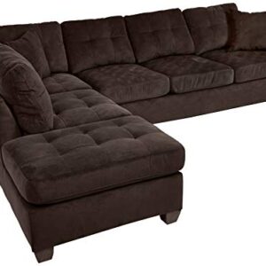 Homelegance Emilio 2-Piece Reversible Sectional Sofa - Chocolate