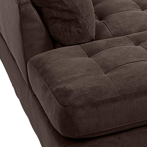 Homelegance Emilio 2-Piece Reversible Sectional Sofa - Chocolate