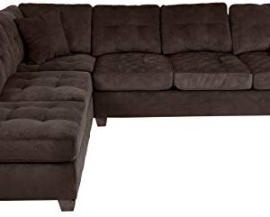 Homelegance Emilio 2-Piece Reversible Sectional Sofa - Chocolate