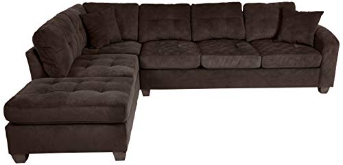 Homelegance Emilio 2-Piece Reversible Sectional Sofa - Chocolate