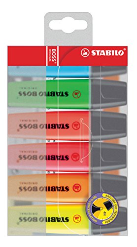 Stabilo Boss Original Highlighters 1x6 Boss Originals + 1x6 Boss Original Pastels