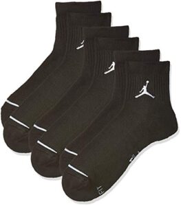 jordan mens jumpman quarter socks m black