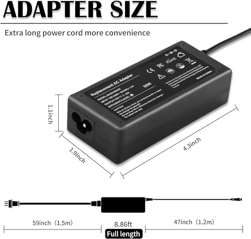 Ac Adapter Laptop Charger for HP Envy x360 15-u010dx 15-u011dx 15-u002xx 15-u050ca 14-f020us 14-f021nr Sleekbook Ultrabook Laptop Notebook Battery Power Supply Cord Plug