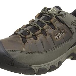 KEEN Men's Targhee 3 Low Height Waterproof Hiking Shoes, Bungee Cord/Black, 11