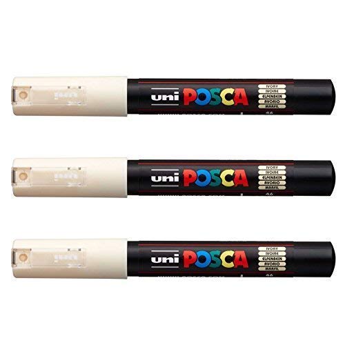 POSCA PC-1M by Uni-Ball - Ivory [Pack of 3]