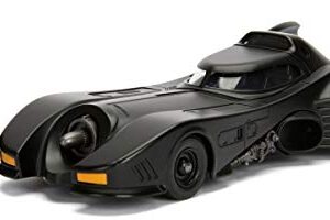 Dc Comic 1989 Batmobile With 2.75" Batman Metals Diecast Vehicle With Figure, Black